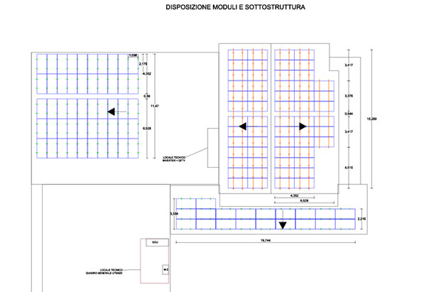 Impianto Fotovoltaico 65 kWp San Giuseppe Vesuviano, Napoli DMT Solar installatore certificato Tesla Powerwall e Sunpower Maxeon impianto fotovoltaico in Campania