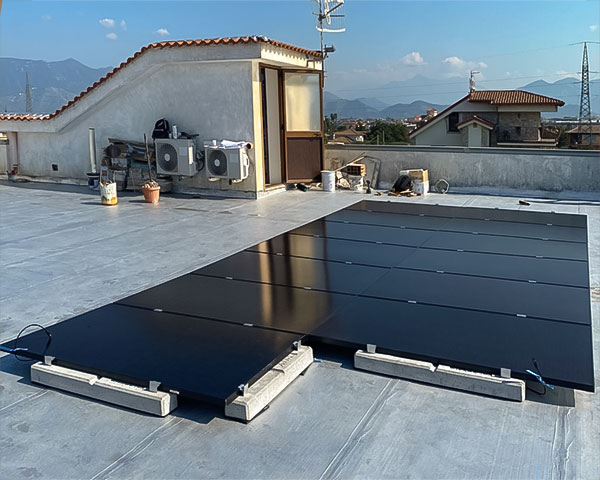 Impianto Fotovoltaico 5 kWp con 10 kWh di accumulo installato a Scafati, Salernodall'azienda DMT Solar installatore certificato Tesla Powerwall e Sunpower Maxeon impianto fotovoltaico in Campania, Lazio, Molise, Lombardia, Piemonte, ITALIA