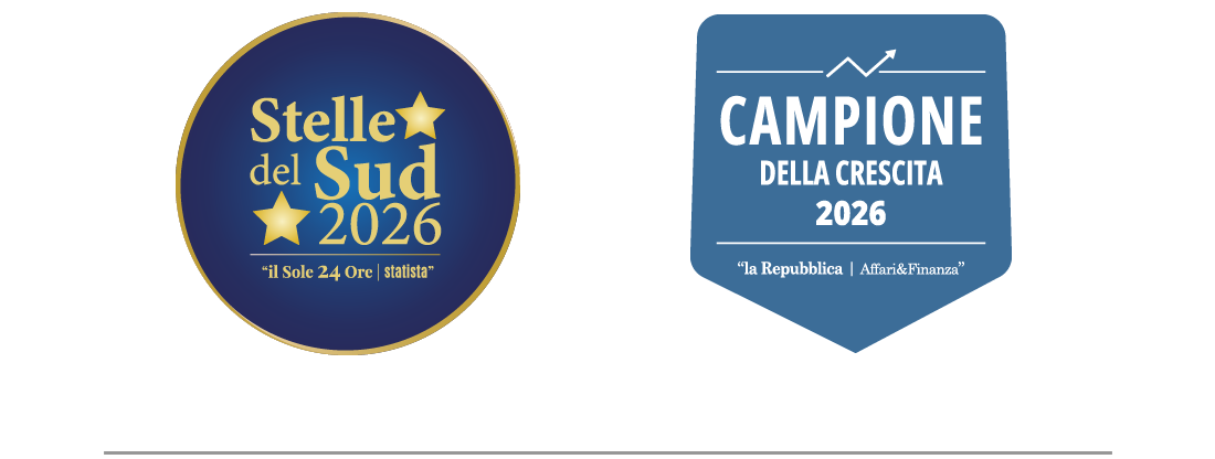 Stelle del Sud Il sole 24 ore - Campnione della crescita 2026 La Repubblica e Affari e Finanza 2026 - DMT Solar installatore certificato Tesla Powerwall e Sunpower Maxeon impianto fotovoltaico in Campania, Lazio, Molise, Lombardia, Piemonte, ITALIA